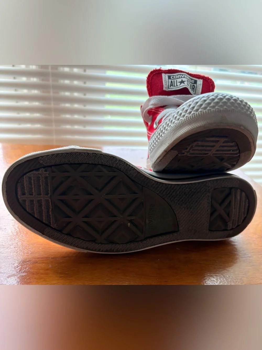 Converse Red Low-Top Canvas Sneakers with White Accents